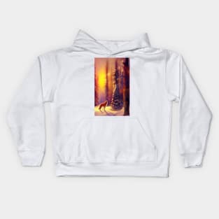 A Winter Sunset Kids Hoodie